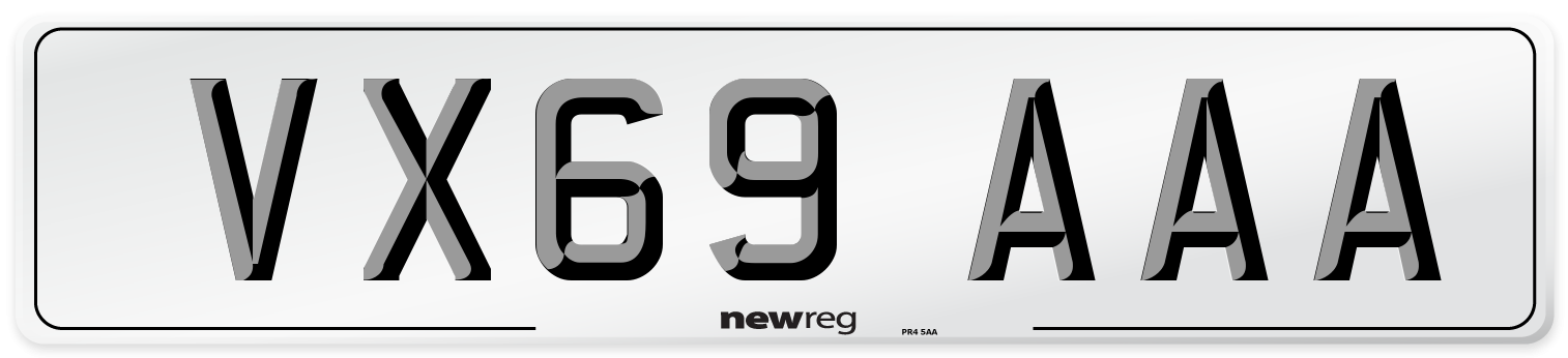 VX69 AAA Number Plate from New Reg